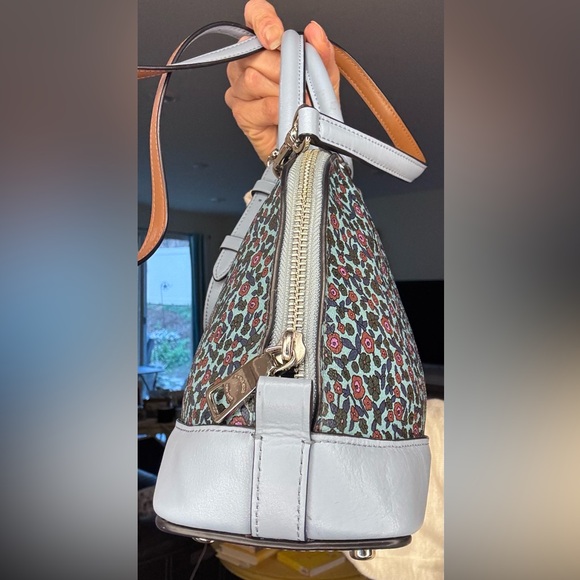 Coach Mini Sierra Dome Satchel Blue Floral - Picture 11 of 17